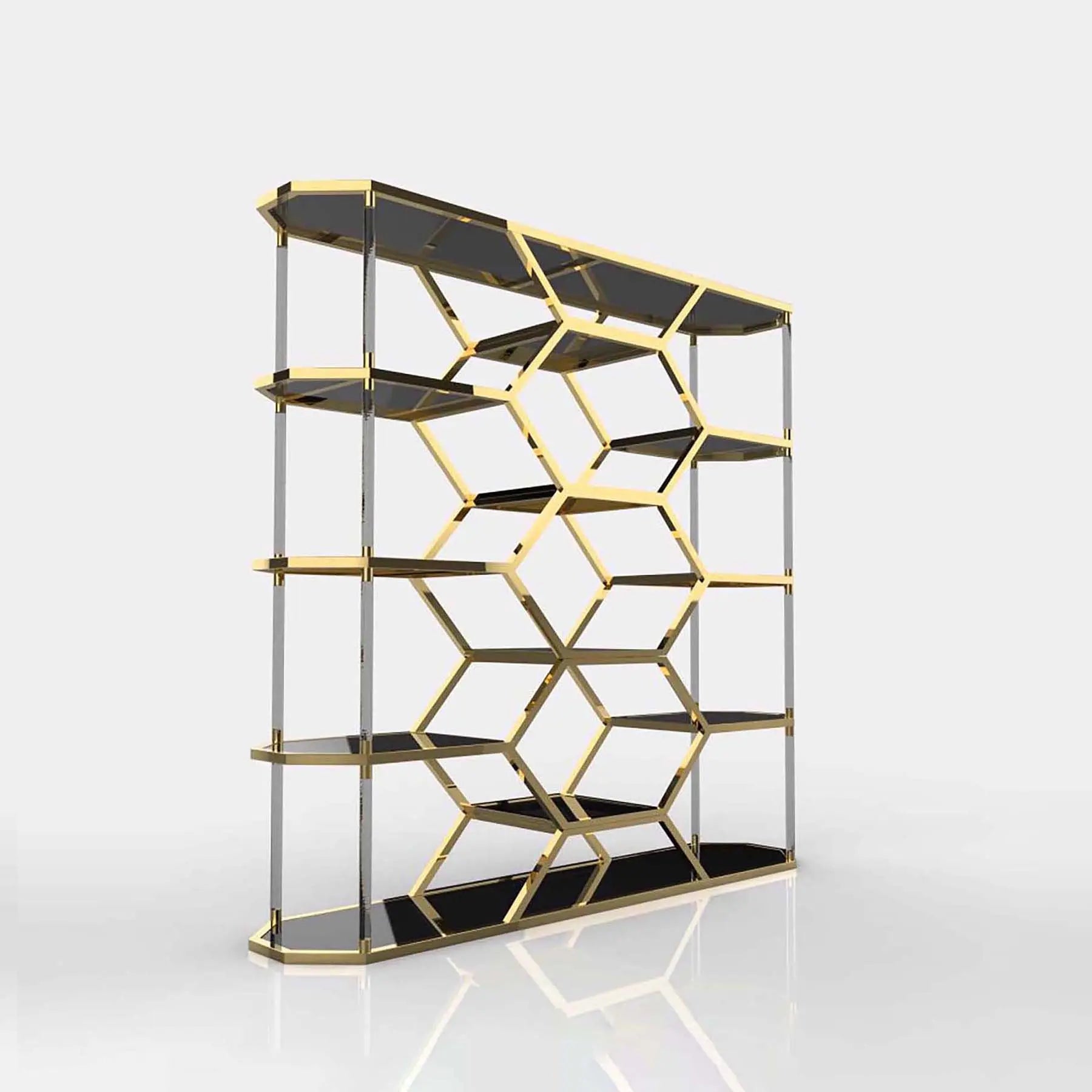 Varossi Hexagon Shelf | Titanium Gold   My Store  Shelf