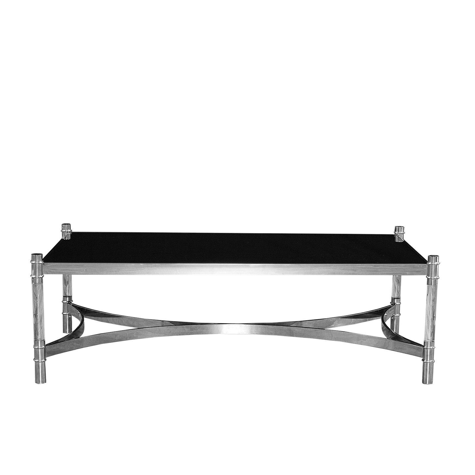 varossi rectangular silver coffee table