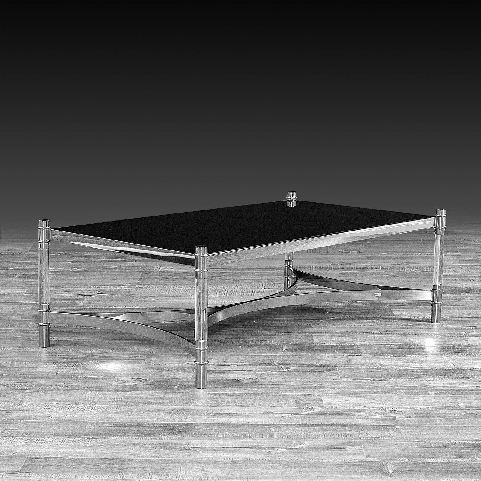 varossi rectangular silver stylish coffee table