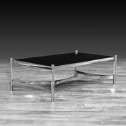 varossi rectangular silver stylish coffee table