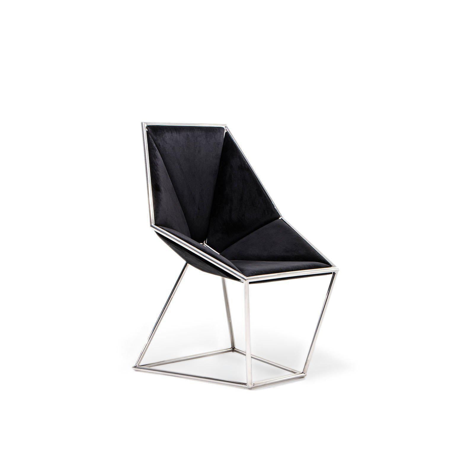 varossi silver black modern 7 dining chair