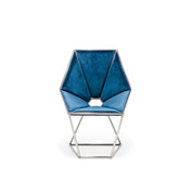 varossi silver blue dining chair