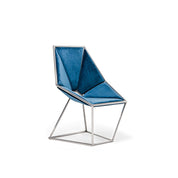 varossi silver blue modern 7 dining chair