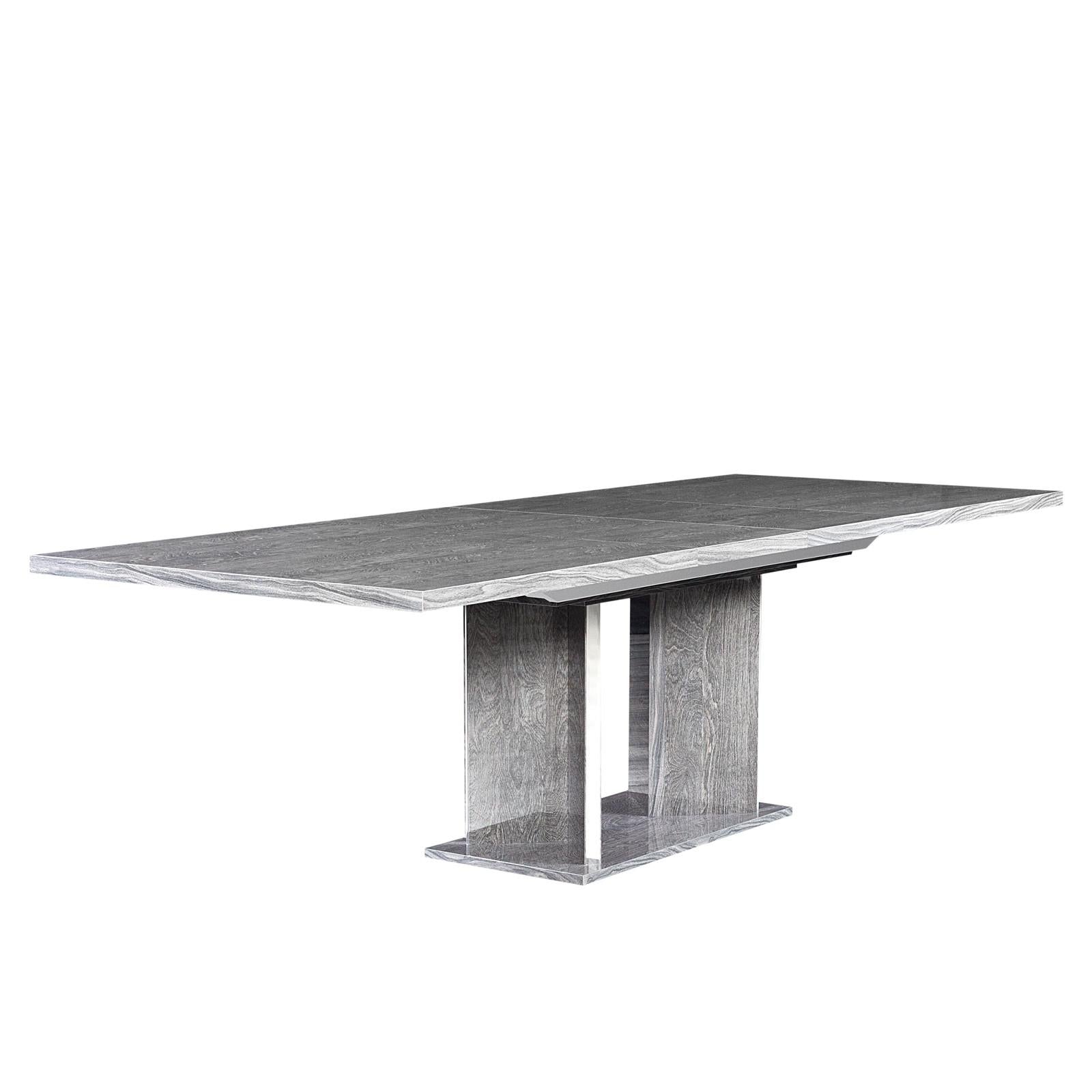 ventura gray 2ext dining table