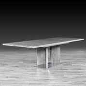 ventura gray 2ext modern dining table