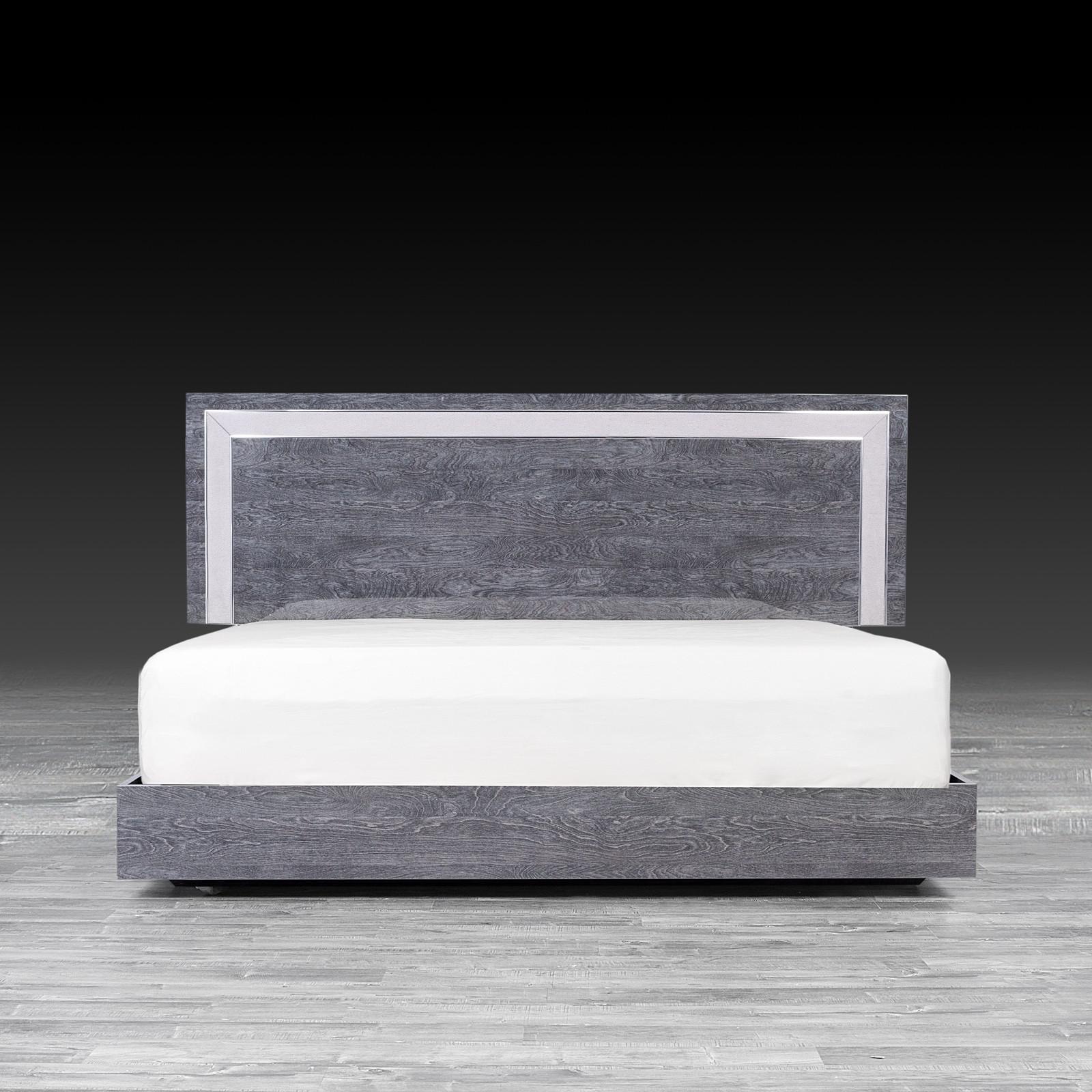 ventura gray modern bed