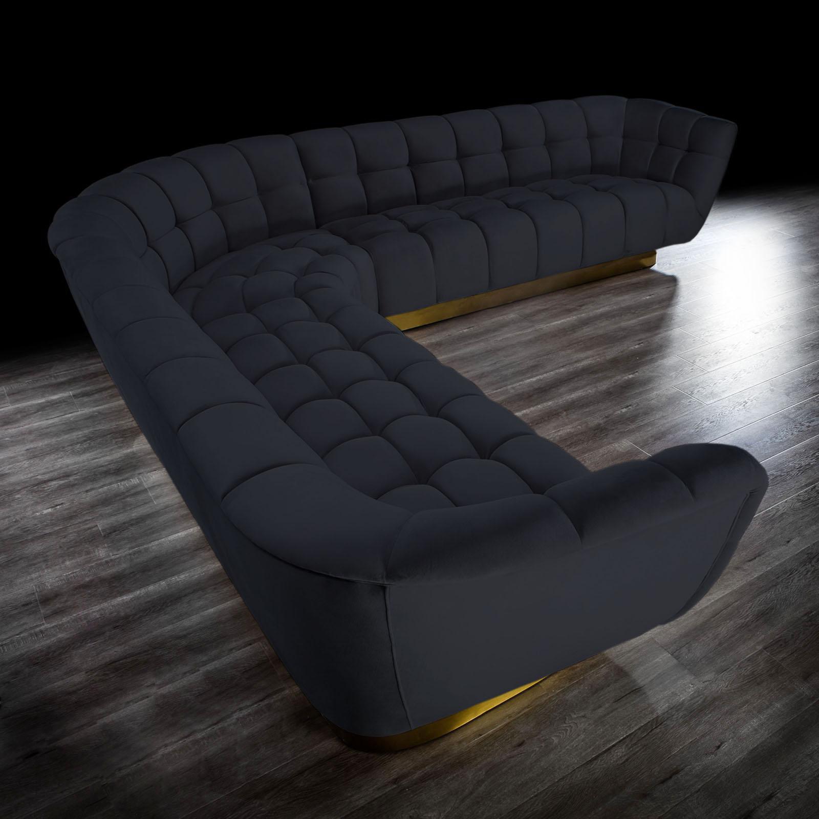 vera gss black luxury sectional