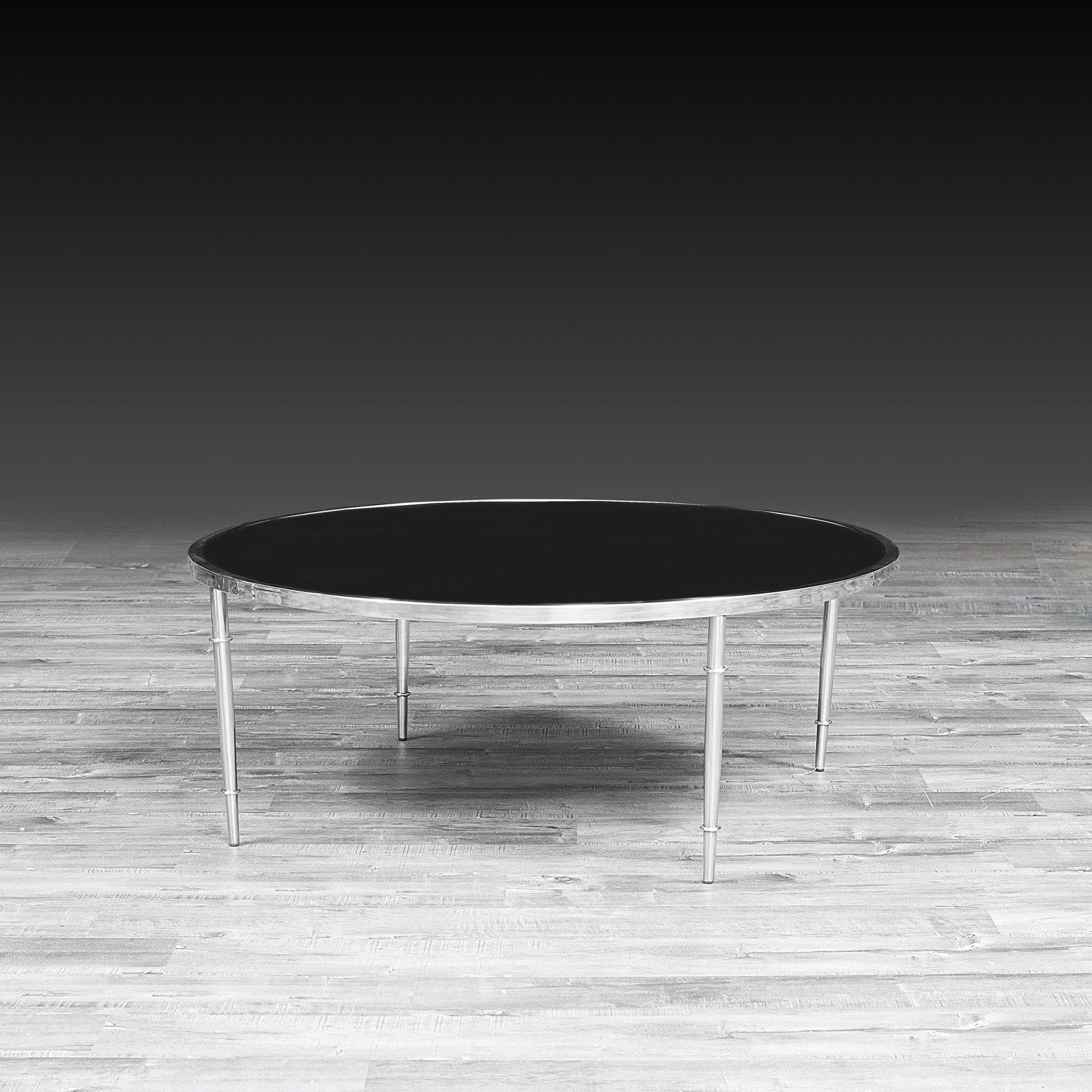 veris silver modern coffee table