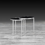 veris silver modern end table