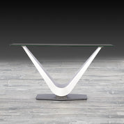 vittoria silver modern console table