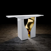 vivaldi gold black stylish console table