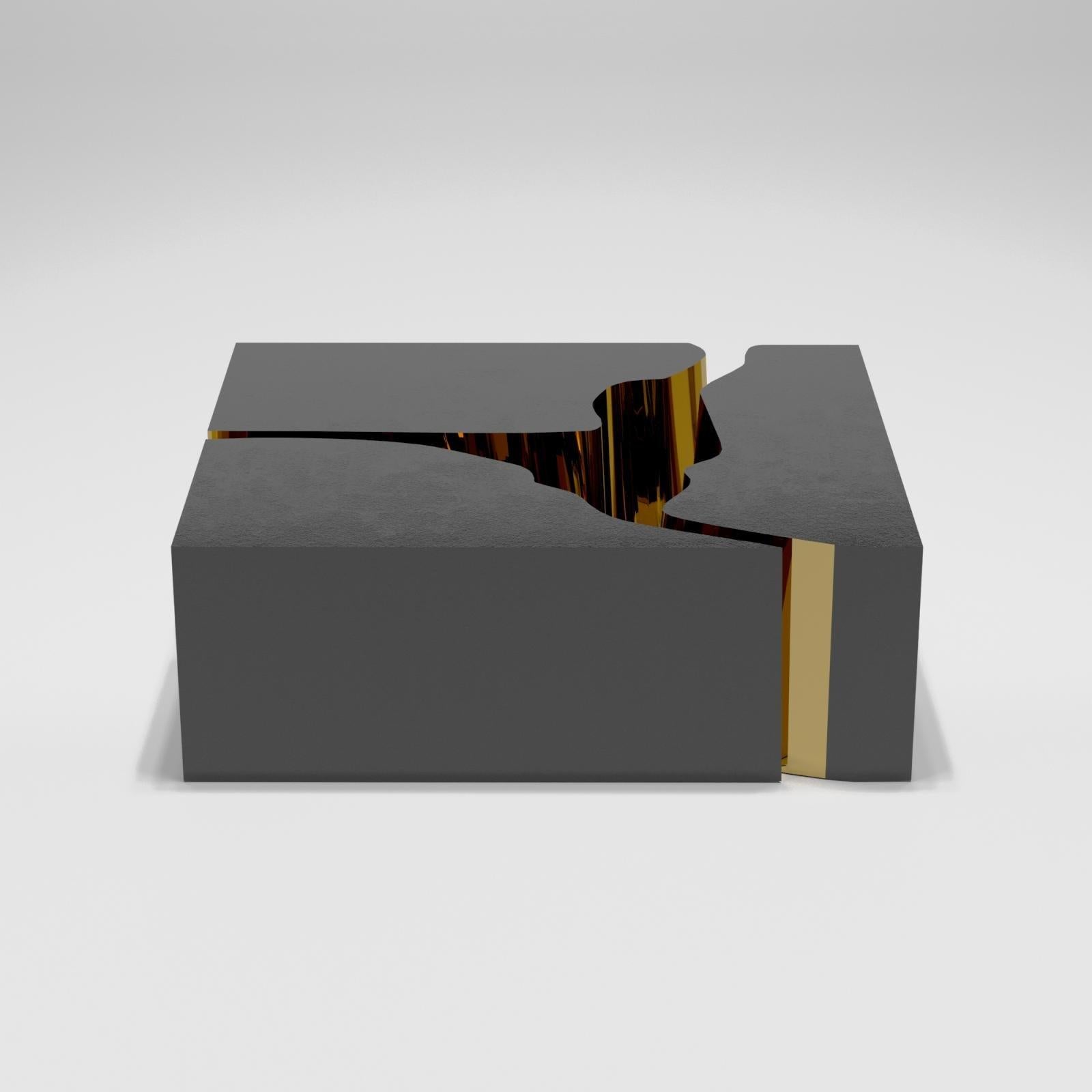 Vivaldi Rectangular Black And Gold Coffee Table