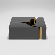 Vivaldi Rectangular Black And Gold Coffee Table