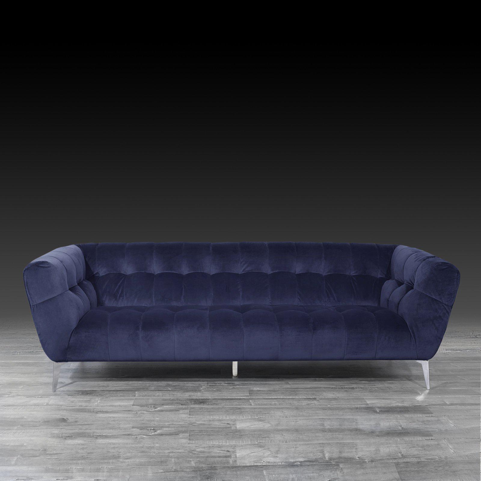 vivian navy modern sofa set