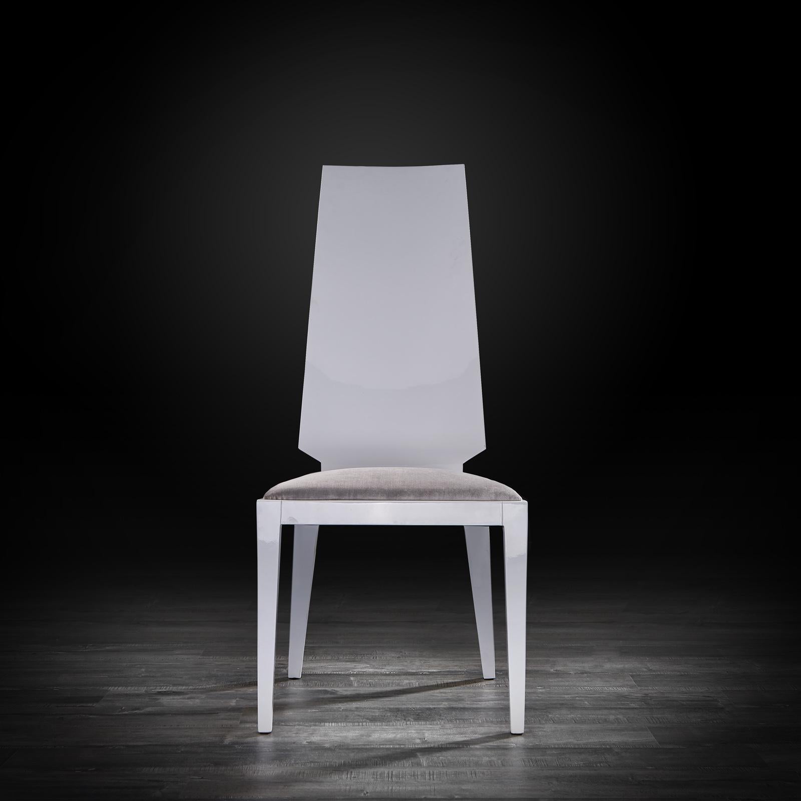 vogue white modern dining chair