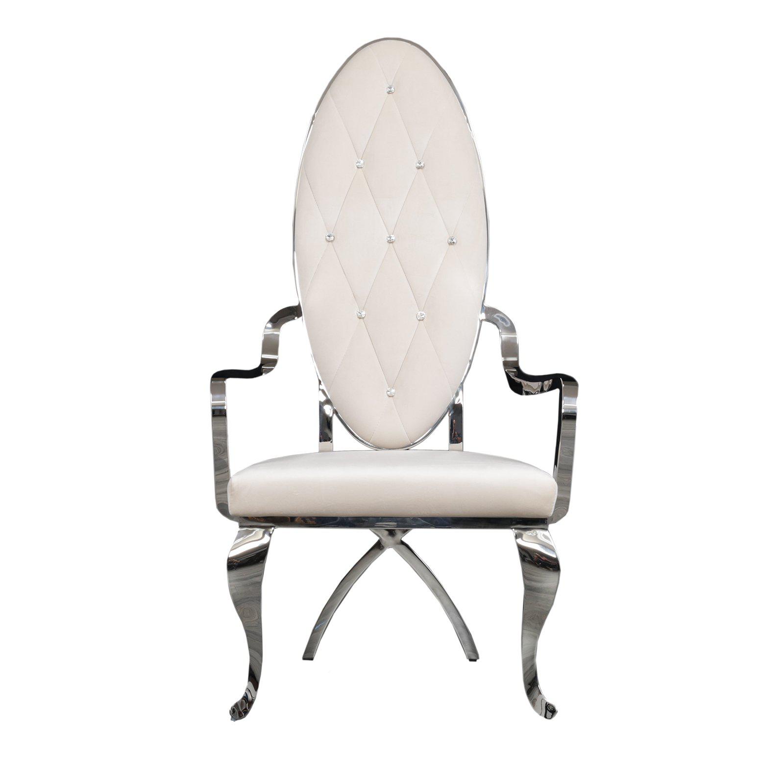 wonderland white ss dining chair