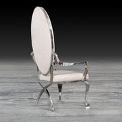 wonderland white ss luxury dining chair