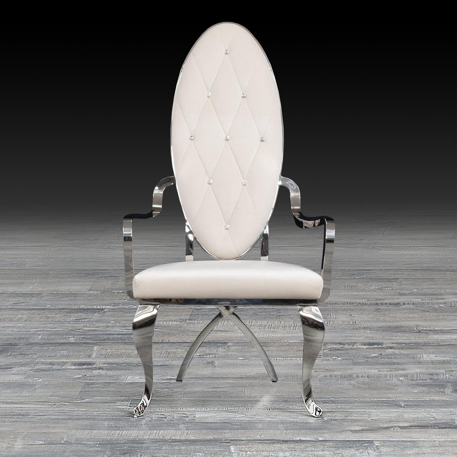 wonderland white ss modern dining chair