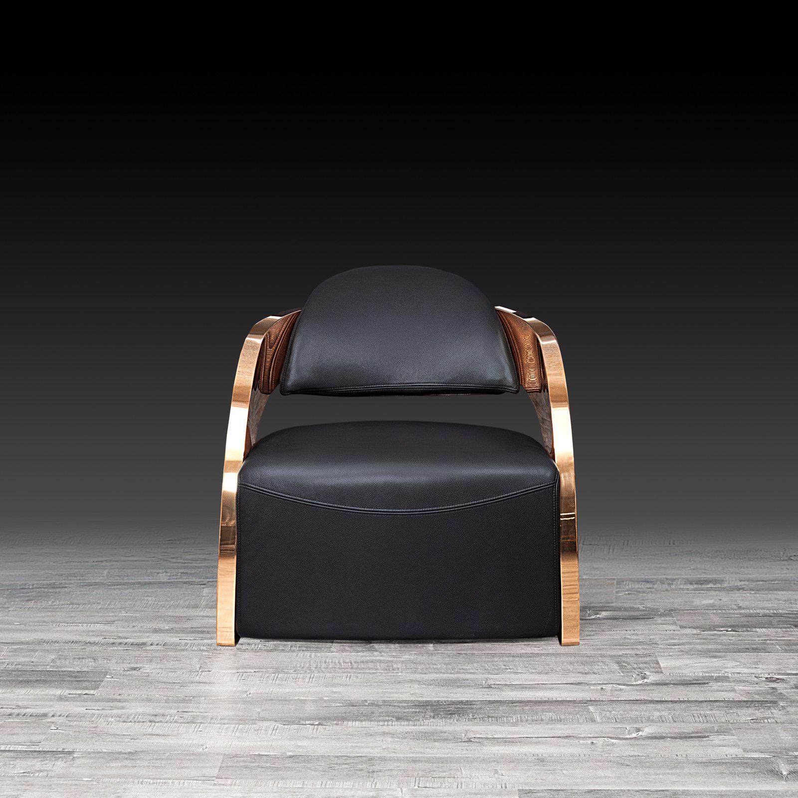 zetta rg black modern accent chair