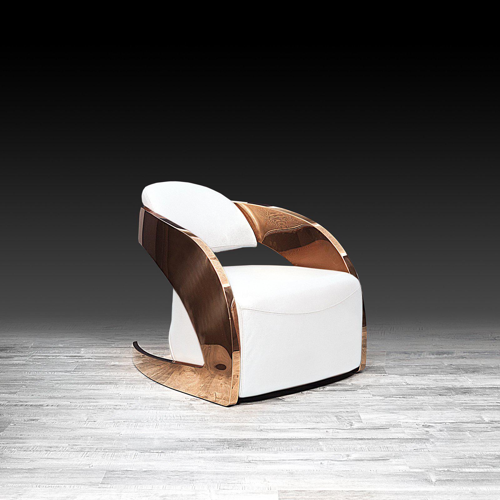 zetta rg white stylish accent chair