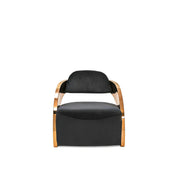 Zetta Rose Gold Black Velvet Accent Chair