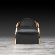 zetta rgss black velvet stylish accent chair