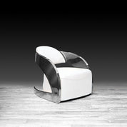 zetta silver white stylish accent chair