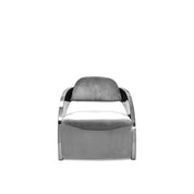 Zetta Silver Gray Velvet Accent Chair